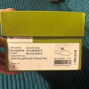 Tory Burch Kids Black and Gold Sandals